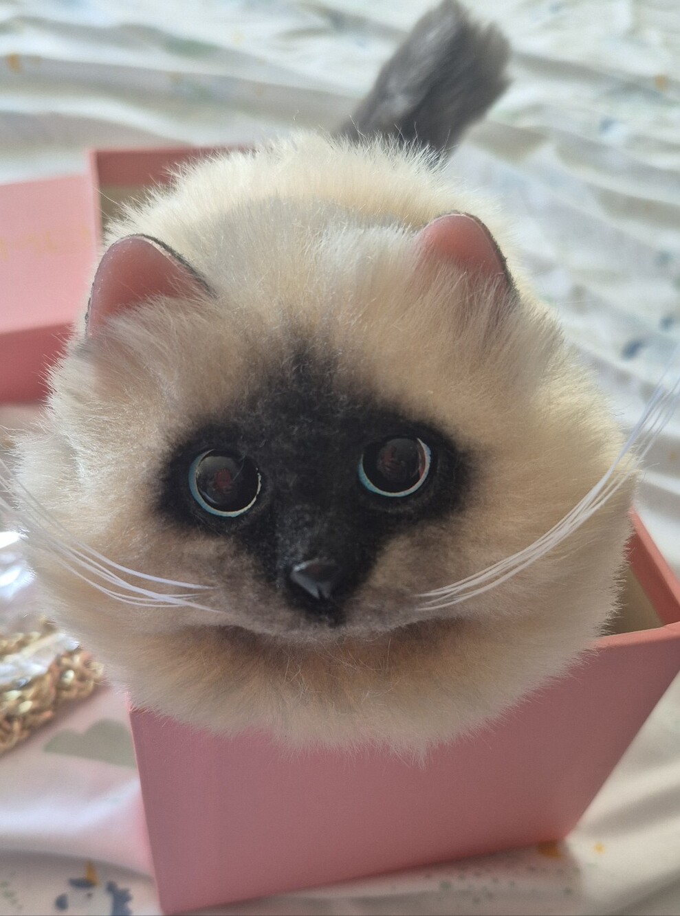 【READ! 】NEW☆ Real? Siamese Cat Bag With Strap